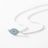Sterling Silver Turquoise Evil Eye Necklace