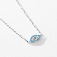 Sterling Silver Turquoise Evil Eye Necklace