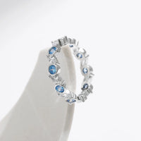 Sterling Silver Ocean Blue Eternal Ring