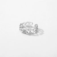 Sterling Silver Clear Romantic Adjustable Ring
