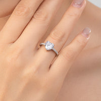 Sterling Silver Pink Heart Ring