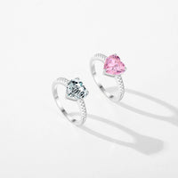 Sterling Silver Pink Heart Ring
