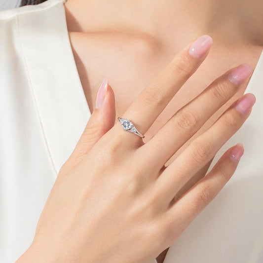 Sterling Silver Romantic Heart Love Ring