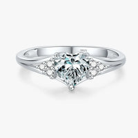 Sterling Silver Romantic Heart Love Ring