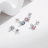 Sterling Silver Tiny Hearts Stud Earrings