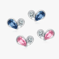 Sterling Silver Tiny Hearts Stud Earrings