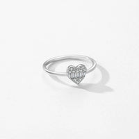 Sterling Silver Heart Cluster Ring