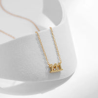Gold Plated Sterling Silver Lucky Number 111 Pendant Necklace