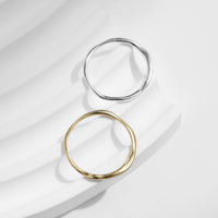 Sterling Silver Geometric Line Twisted Ring