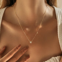 Gold Plated Square Necklace