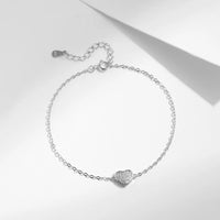 Sterling Silver Romantic Heart Bracelet