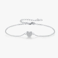 Sterling Silver Romantic Heart Bracelet