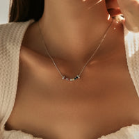 Sterling Silver Rainbow Smile Necklace