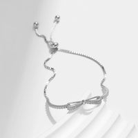 Sterling Silver Bowknot Adjustable Bracelet