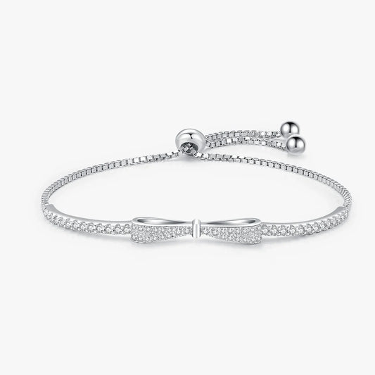 Sterling Silver Bowknot Adjustable Bracelet