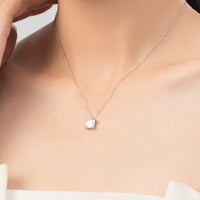 Sterling Silver Square Pendant Necklace