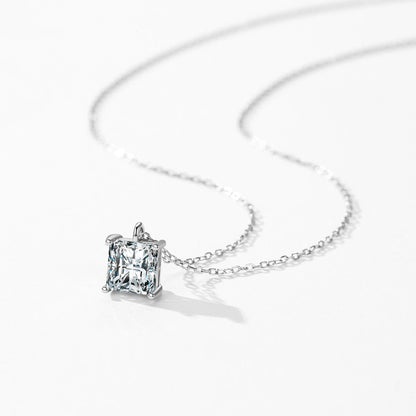 Sterling Silver Square Pendant Necklace