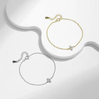 Sterling Silver Four Leaf Clover Bracelet