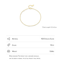 Gold Plated Thin Beads Stackable Bracelet