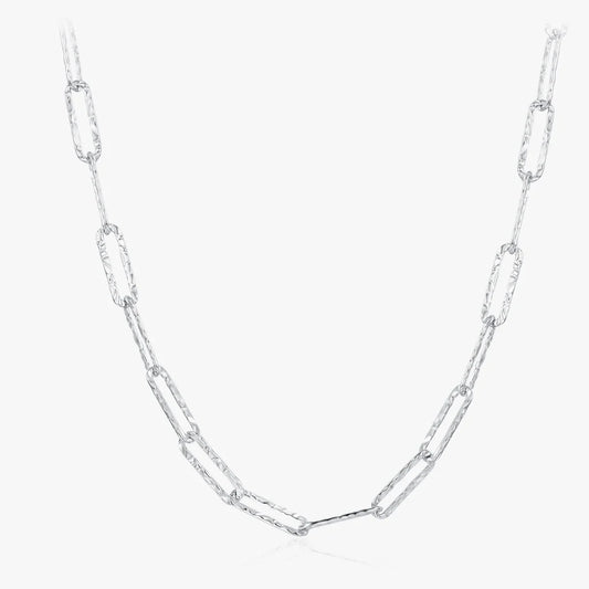 Sterling Silver Tinfoil Texture Necklace