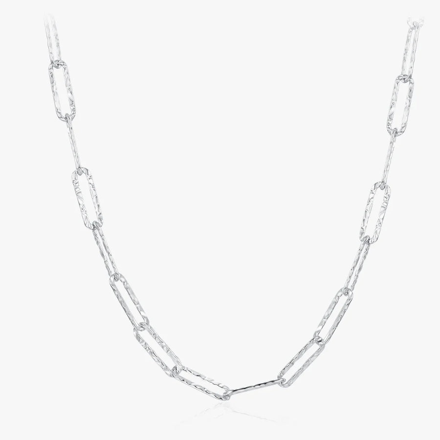 Sterling Silver Tinfoil Texture Necklace