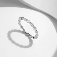 Sterling Silver Delicate Square and Round Stacking Rings