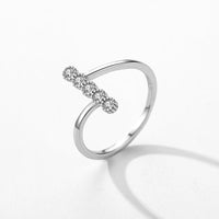 Sterling Silver Sparkling Line Ring