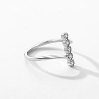 Sterling Silver Sparkling Line Ring