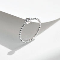 Bezel Setting Moissanite Ring in Sterling Silver