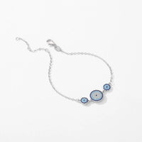 Sterling Silver Vintage Turquoise Charm Adjustable Link Bracelet