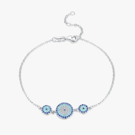 Sterling Silver Vintage Turquoise Charm Adjustable Link Bracelet