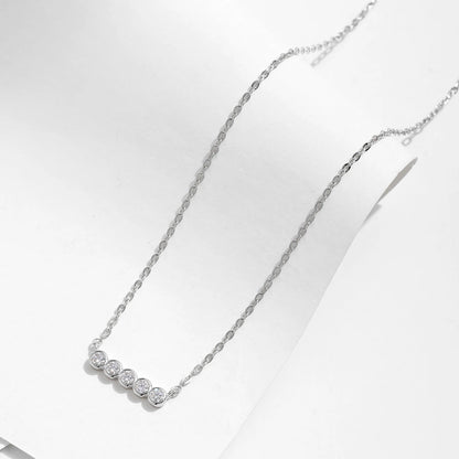 Moissanite Sterling Silver Cross Necklace