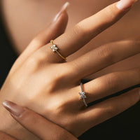 Four Leaf Clover D Color Moissanite Sterling Silver Ring