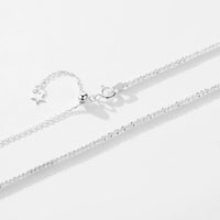 Sterling Silver Adjustable Cubic Zirconia Star Necklace