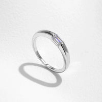 Sterling Silver Classic Rectangle Stackable Rings