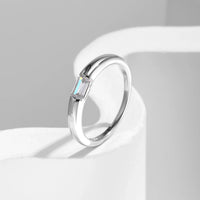 Sterling Silver Classic Rectangle Stackable Rings