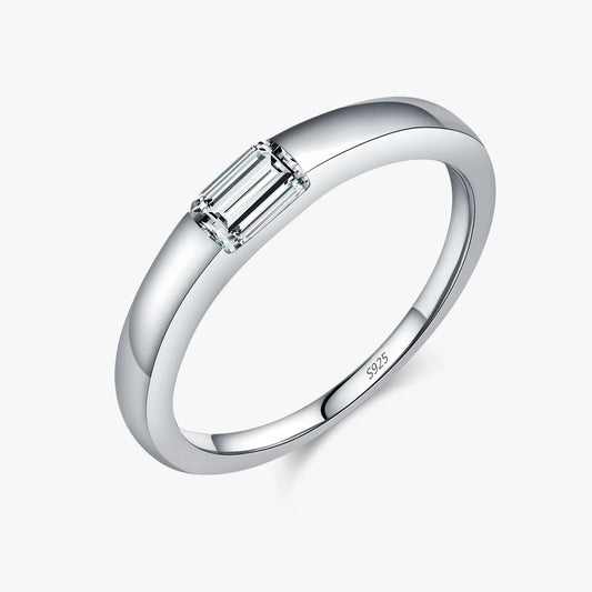 Sterling Silver Classic Rectangle Stackable Rings