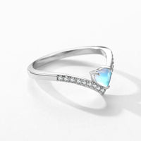Sterling Silver Heart Moonstone Ring