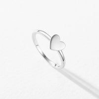 Sterling Silver Simple Heart Ring