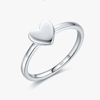 Sterling Silver Simple Heart Ring