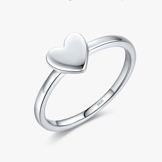 Sterling Silver Simple Heart Ring