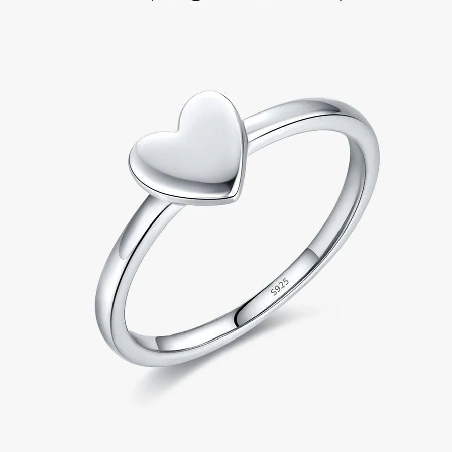 Sterling Silver Simple Heart Ring