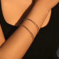 Stackable Platinum Plated Sterling Silver Bangle
