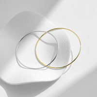 Stackable Platinum Plated Sterling Silver Bangle