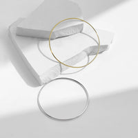 Stackable Platinum Plated Sterling Silver Bangle