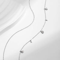 Sterling Silver Moissanite Double Layer Necklace