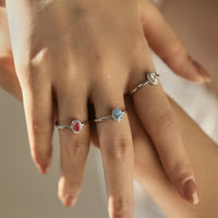 Sterling Silver Elegant Oval Cubic Zirconia Ring