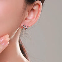 Sterling Silver Geometric Line Earrings