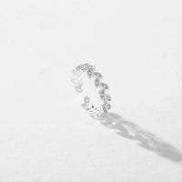 Sterling Silver Tree Leaf Band Adjustable Open Ring