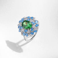 Sterling Silver Vintage Flower Cocktail Ring